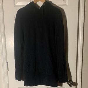 Topman longline black hoodie - Large